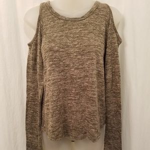 Green Cold Shoulder Sweater